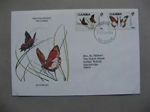 GAMBIA, cover FDC 1984, butterflies - Picture 1 of 1