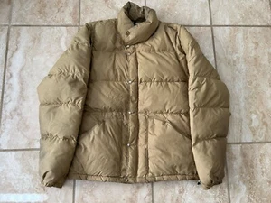 Giacca vintage The North Face uomo XL beige piumino etichetta marrone anni 70 - Foto 1 di 12