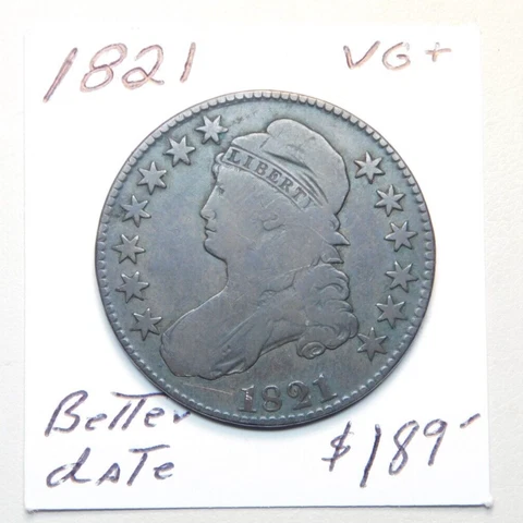 1821 100% ORIGINAL EARLY BUST HALF BETTER DATE !!!!!!!!!!!!!!!- 201 YEARS OLD!⭐⭐ Cover