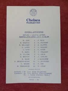 CHELSEA v BRISTOL ROVERS | 1980/1981 | RESERVEN | 14 APR 1981 | UK PORTOFREI - Bild 1 von 2