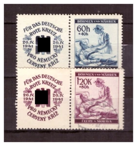 Böhmen und Mähren Sammlung Rotes Kreuz Mi.62-63 Zdr. o.G. - Bild 1 von 1