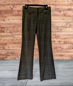 TRACY EVANS Limited Gray Pink PLAID Dress Pants Slacks Size 1 Women's - Picture 1 of 9