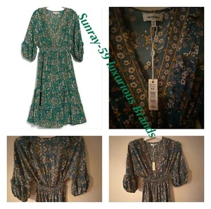 Max Studio V-Ausschnitt Empire-Taille Kleid XS war 138 $ - Bild 1 von 6