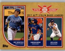 Jose Altuve/Maybin/Merrifield 2018 Topps Big League GOLD PARALLEL Stat Kings 314