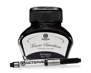 Füllhaltertinte Schreibtinte Füllertinte Schwarz 30ml mit Tinten-Konverter - Bild 1 von 7