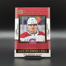 2023-24 Upper Deck Series 1 Honor Roll Superstar #HR-6 Cole Caufield - Montreal