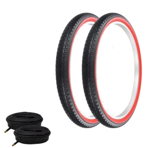 PRO+ REIFEN 26 x 2.125 schwarz/rot P-123A mit SCHWERLASTSCHLÄUCHEN - Bild 1 von 1