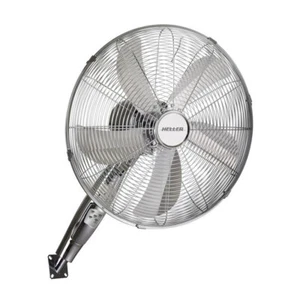 Heller 40cm Chrome 3 Speed Wall Mounted Oscillating Fan Tilt/Hanging w/ Remote - Picture 1 of 1