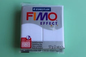 Pain de pâte fimo effect blanc pailletée N°52, poids:57g - Picture 1 of 1