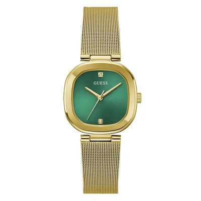 Guess Eve Green Round Dial Quartz Analog Women's 32mm Metal Strap Watch - Image 1 of 4