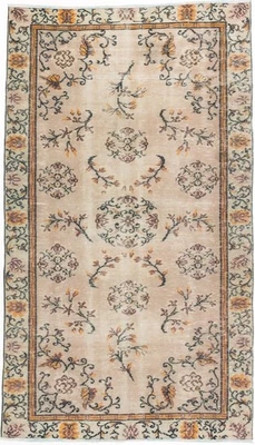 Alfombra oriental vintage anudada a mano alfombra tradicional de lana de 4'8" x 8'2" Foto 1 de 2