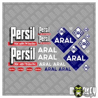 MONKEY SIGNS LGB 23-teiliges Aufkleber Set Spur G Gartenbahn Kesselwagen Transp. Beschriftung