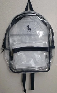 Polo Ralph Lauren Big Pony Clear Backpack Bag Navy New  - Picture 1 of 9