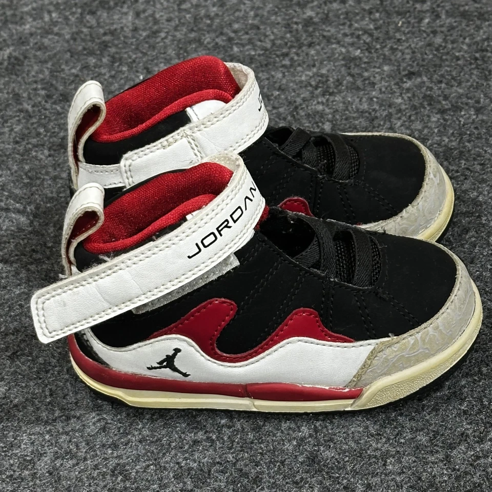 Jordan Flight Shoes Toddler Boys Size 6C Black Red White 428829-023 Jumpman Logo - Image 1 of 4
