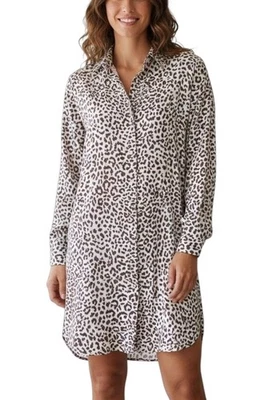 J.Crew Women’s 2X Leopard Print Button Front Tunic Shirt Dress Cotton - Image 1 of 4