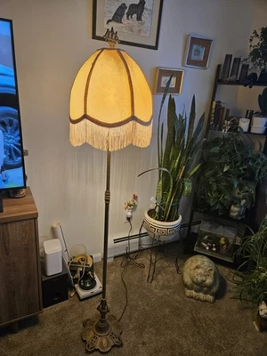 Antique Rembrandt Double Socket Ornate 66" Floor Lamp - Image 1 of 4