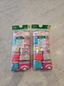 Wonder Nation Girls Cotton Brief Underwear, 10-Pack, Size 12, 20 Totall LOT OF 2 - Picture 1 of 8