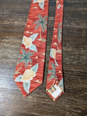 Corbata Tommy Bahama Floral Palmeras Seda 60" X 4" Usada en Excelente Condición Envío Rápido  Foto 1 de 4