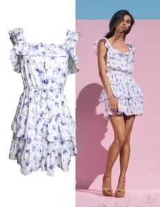 LOVESHACKFANCY x Target sz L Amalie Tiered Ruffle Miini Dress - Picture 1 of 6