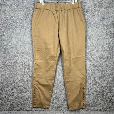 NEW Soft Surroundings Metro Ankle Pants Womens XL Pull On Ankle Snaps Stretch - Image 1 of 4