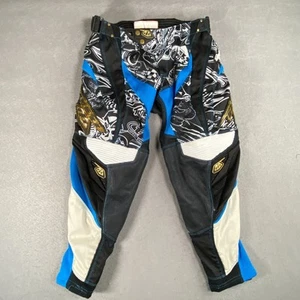 Troy Lee Designs Motorcross Pants Mens 28 Black Mesh Lined Padded Knee Graffiti - Picture 1 of 8