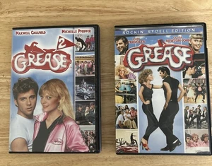 Grease DVD Movie Lot 1 & 2 John Trevolta Olivia Newton John Michelle Pfeiffer - Picture 1 of 12