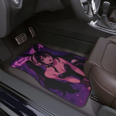 Аниме кролик автомобиля напольный коврик 1 шт., милый кролик девочка, Waifu JDM автомобиля девочка декор - Изображение 1 из 4