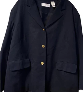 Elizabeth ~ By Liz Claiborne ~ Women’s ~ Blazer ~ 24W ~ Petite ~ Navy Blue - Picture 1 of 17