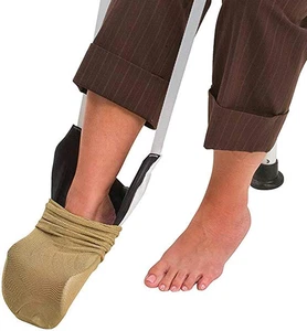 DMI Deluxe Sockenhilfe / Helfer - Socken leicht anziehen ohne sich zu verbiegen, zu verrutschen - Bild 1 von 12