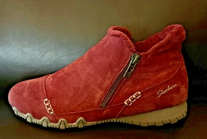Botín al tobillo Skechers Earthy Chic 158284 rojo punta redonda cremallera para mujer talla 10 - Imagen 1 de 9