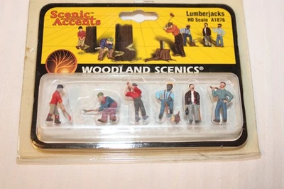 HO Scale Woodland Scenics, Lumberjacks, #A1876  BNOS - Image 1 of 3