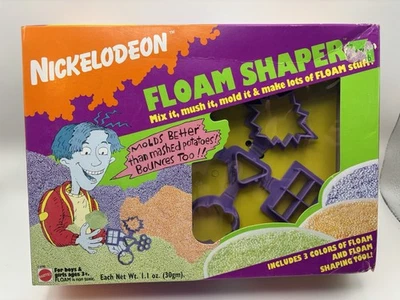 RARE Nickelodeon Floam Shaper Tool Set w/ 3 Color Mattel 1994 Sealed Dented Box - Image 1 of 4
