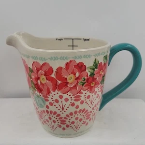 Pioneer Woman 4-Cup Measuring Cup Pitcher Stoneware Vintage Floral Gibson - Picture 1 of 4