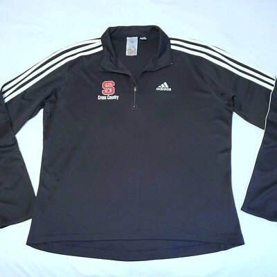 EQUIPO EMITIDO Adidas Climalite NC State Wolfpack Cross Country 1/4 cremallera para hombre GRANDE Foto 1 de 4
