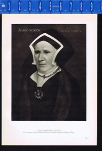 HOLBEIN: Lady Margaret Butts & Anne Cresacre -1938 Print - Picture 1 of 2