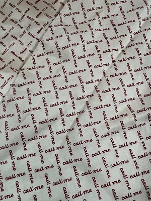 Vtg Silk Fashion Scarf With Words “CALL ME” Classic 80s Disco Dancing Party Fun - Изображение 1 из 4