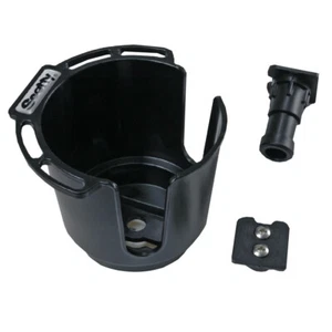 Scotty 311 Drink Holder w/Bulkhead/Gunnel Mount & Rod Holder Post Mount - Black - Picture 1 of 4