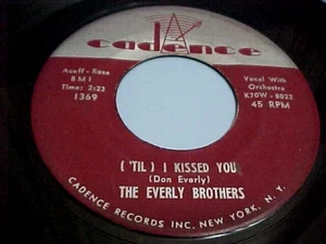 EVERLY BROTHERS -EX/NM VINYL & EX AUDIO - TIL I KISSED YOU / OH WHAT A FEELING - Picture 1 of 3