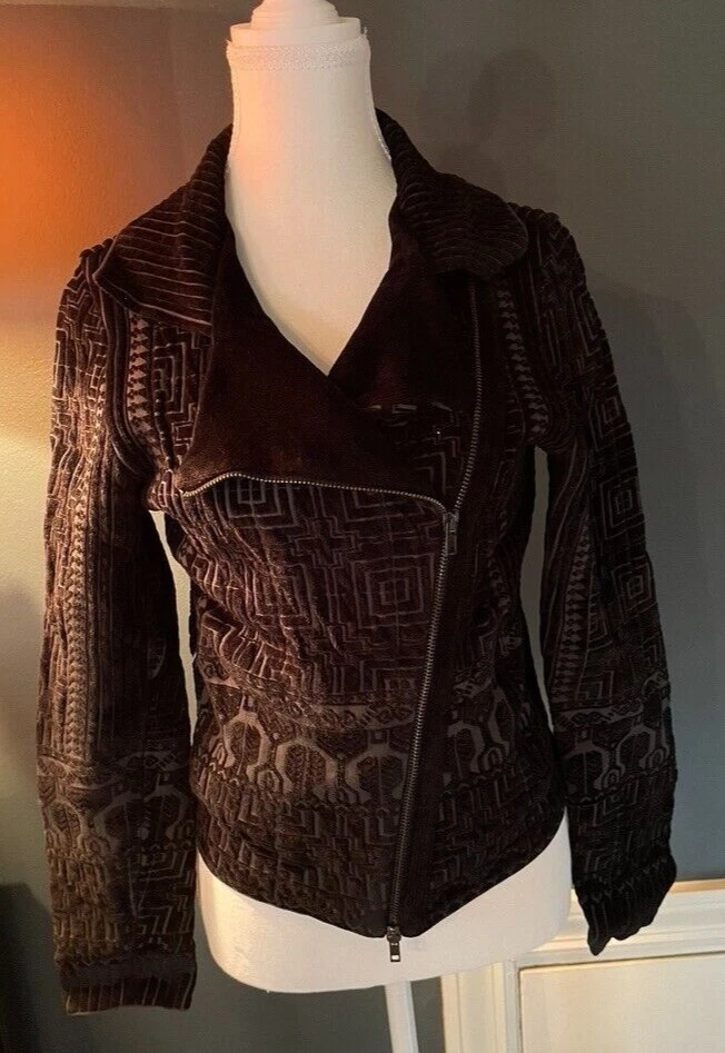 Chaqueta de moto vintage Jean Paul Gaultier geométrica texturizada negra ENVÍO GRATUITO Foto 1 de 4