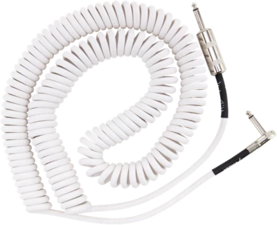 Jimi Hendrix Voodoo Child 30 Foot White Coiled Instrument Jack Guitar Cable - Image 1 of 2