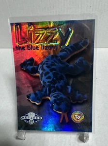 1999 Ty Beanie Babies Lizzy the Blue Lizard Holo Foil Chase Card - Picture 1 of 2