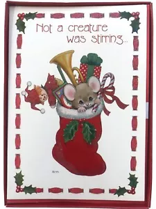 Trimmerry 18 Not a Creature Was Stirring Mouse Holiday Christmas Cards - Picture 1 of 1
