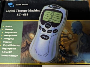 MÁQUINA DE TERAPIA DIGITAL RECARGABLE HEALTH HERALD TENS ST-688 solo piezas - Imagen 1 de 5