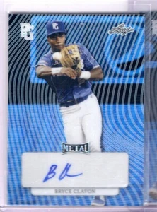 2023 Leaf Perfect Game Metal Bryce Clavon Blue Wave Prismatic Auto RC /10 - Bild 1 von 1