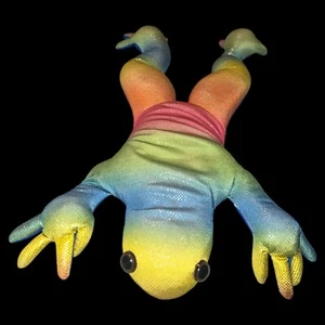 Rainbow Creatures Frog Shiny Rainbow Glitter 18” Sand Filled Millet READ - Picture 1 of 10