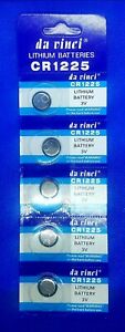 3 Volt.Factory Fresh Free Shipping! 5 Pieces Lithium batteries/ Cr 1225