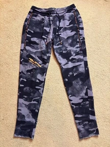 Hollister Taped Logo Black Gray Camouflage Skinny Tapered Sweatpants Men's Small - Picture 1 of 9