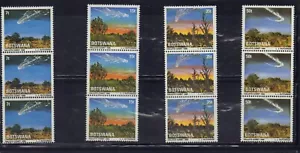 BOTSWANA 1986 HALLEY'S COMET SPACE STRIP X 3 SET 380-383 COME NUOVO CON SCATOLA - Foto 1 di 1