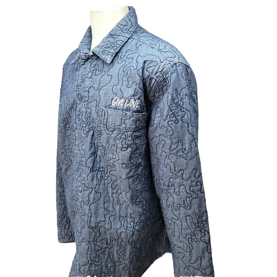 Chaqueta vaquera acolchada floral bordada a presión talla XL de Lucky Brand para hombre Foto 1 de 4
