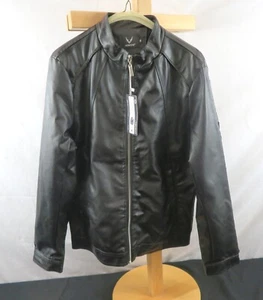 AOWOFS Men's Faux Leather Jacket Size M - Picture 1 of 9